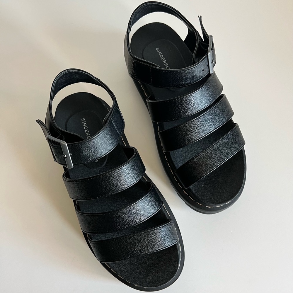 Sincerely Jules Black Sandals